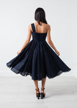 Load image into Gallery viewer, One Shoulder Dress in Navy

