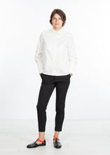 Load image into Gallery viewer, Trim Collar Poplin Blouse in Off White
