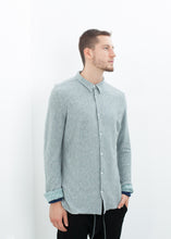 Load image into Gallery viewer, Kasuri Jersey Button-up trong Blue Grey
