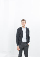 Load image into Gallery viewer, Hidden Placket Cardigan in Charcoal
