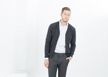 Load image into Gallery viewer, Hidden Placket Cardigan in Charcoal
