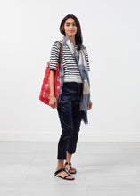 Load image into Gallery viewer, Sleeve Top in Navy Stripe
