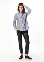 Load image into Gallery viewer, Chambray Boyfriend Shirt in Blue
