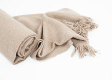 Load image into Gallery viewer, Cashmere Tassel Blanket in Brown
